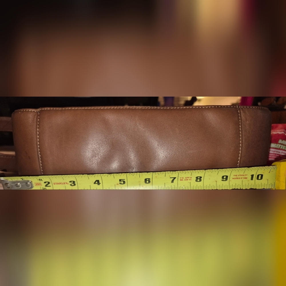 Lot Of 2 FOSSIL Leather Shoulder Bags 10"x8.5, Great Shape, Brown & Black - Picture 3 of 11